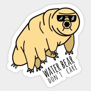 Water Bear Don't Care Sticker